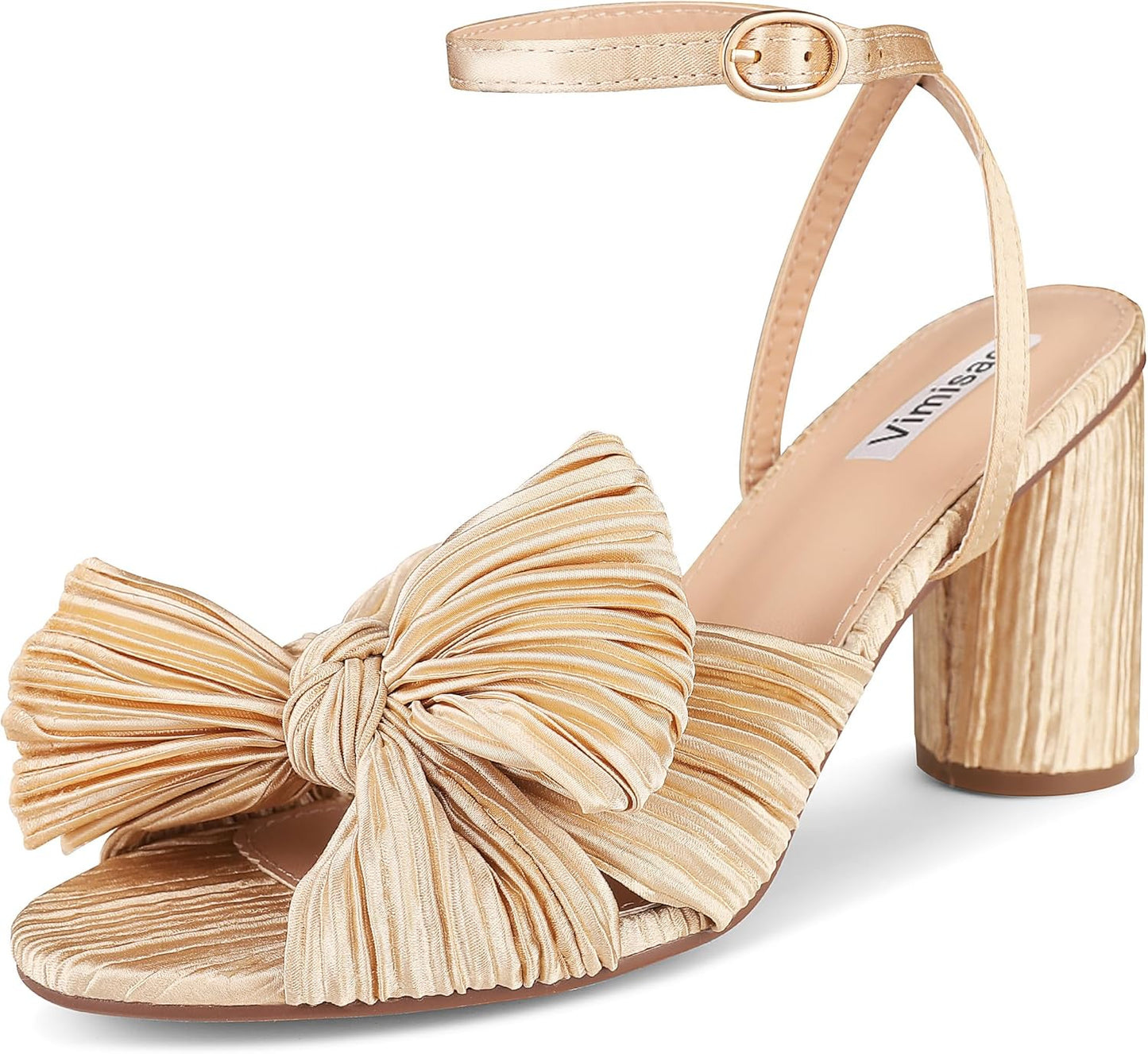 VIMISAOI Women's Bow Knot Heeled Sandals for Every Occasion