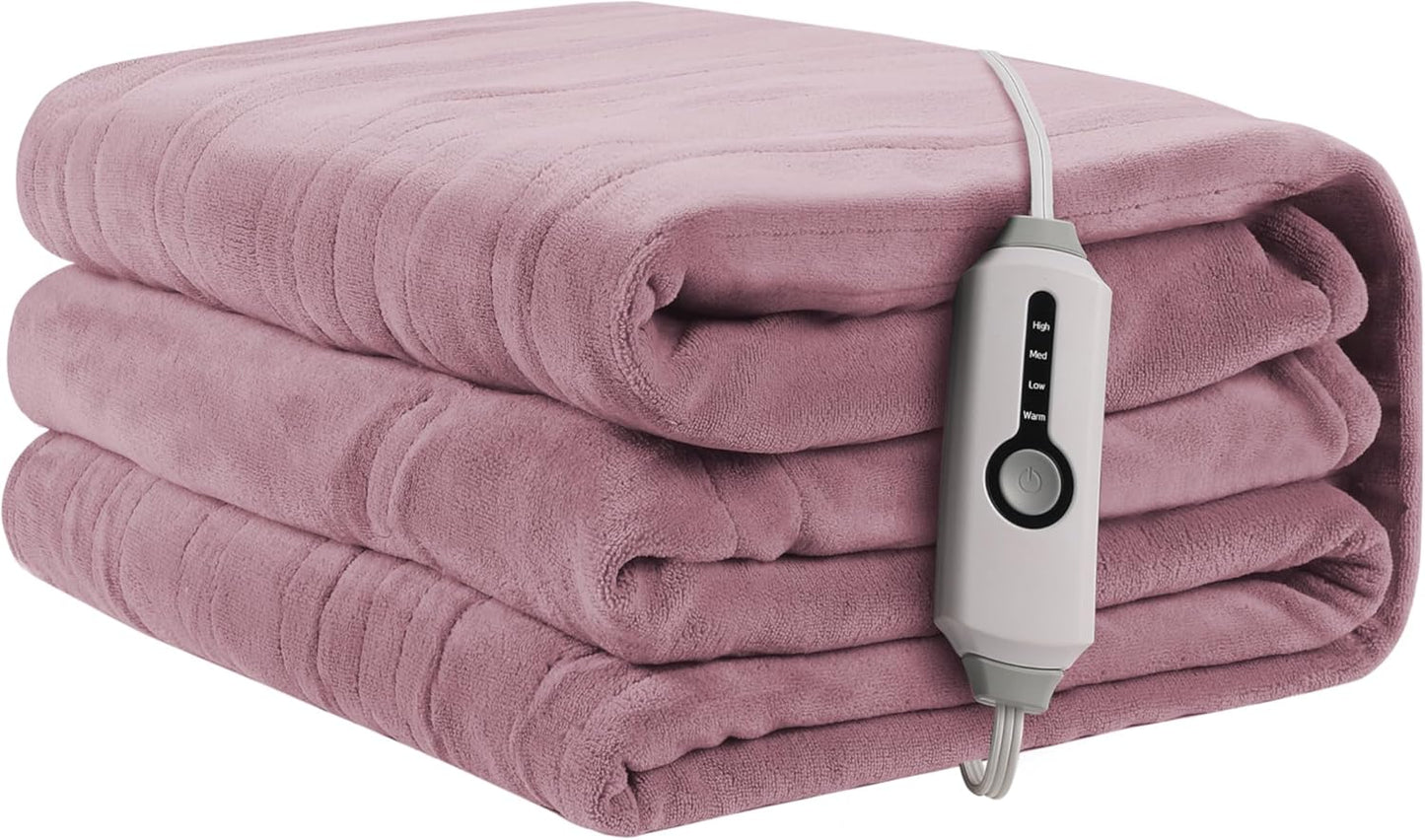 Electric Heated Blanket 62x84 Twin Size for Cozy Warmth