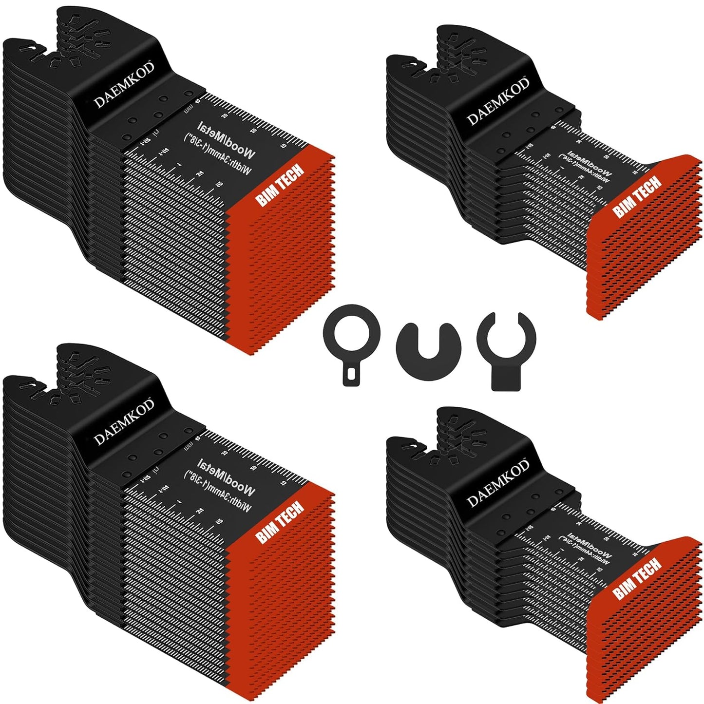 55 Pack Bi-Metal Saw Blades for Oscillating Tool Accessories