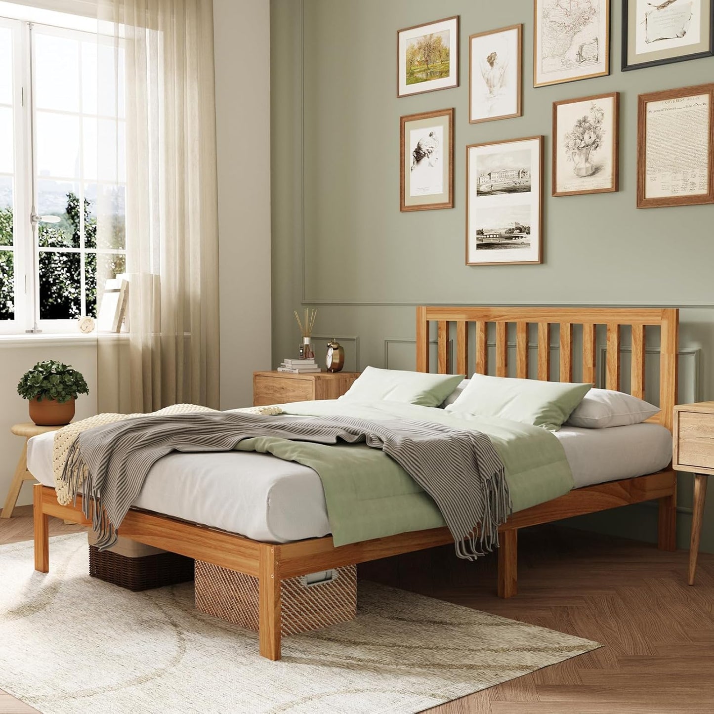 Novilla Queen Bed Frame with Headboard for Stylish Bedrooms