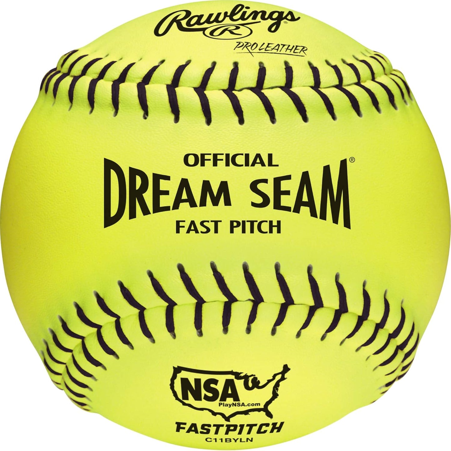 Rawlings Softballs - One Dozen Optic Yellow 12-inch Softballs