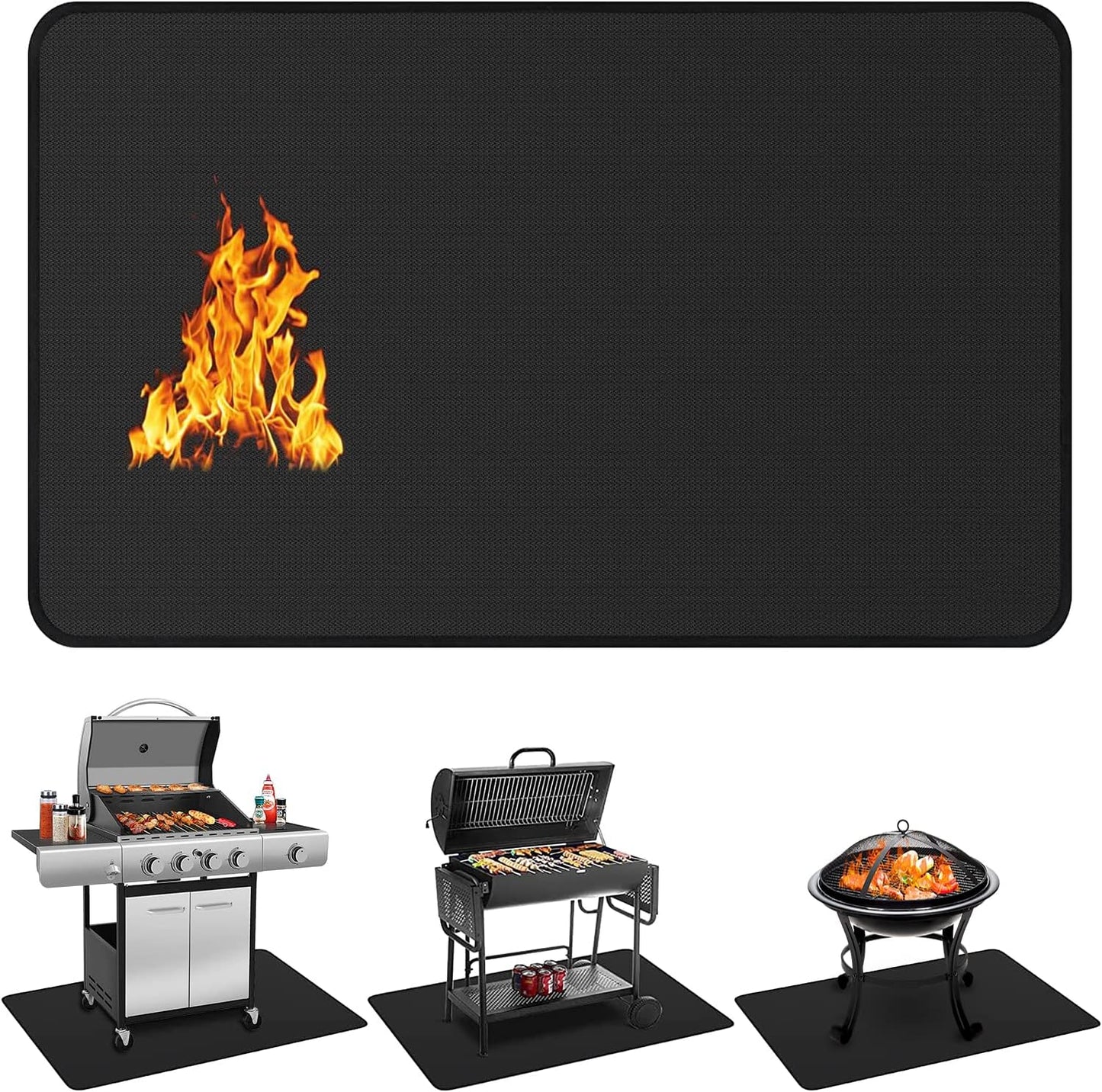 60 x 40 inch Under Grill Mats for Outdoor Grill Protection