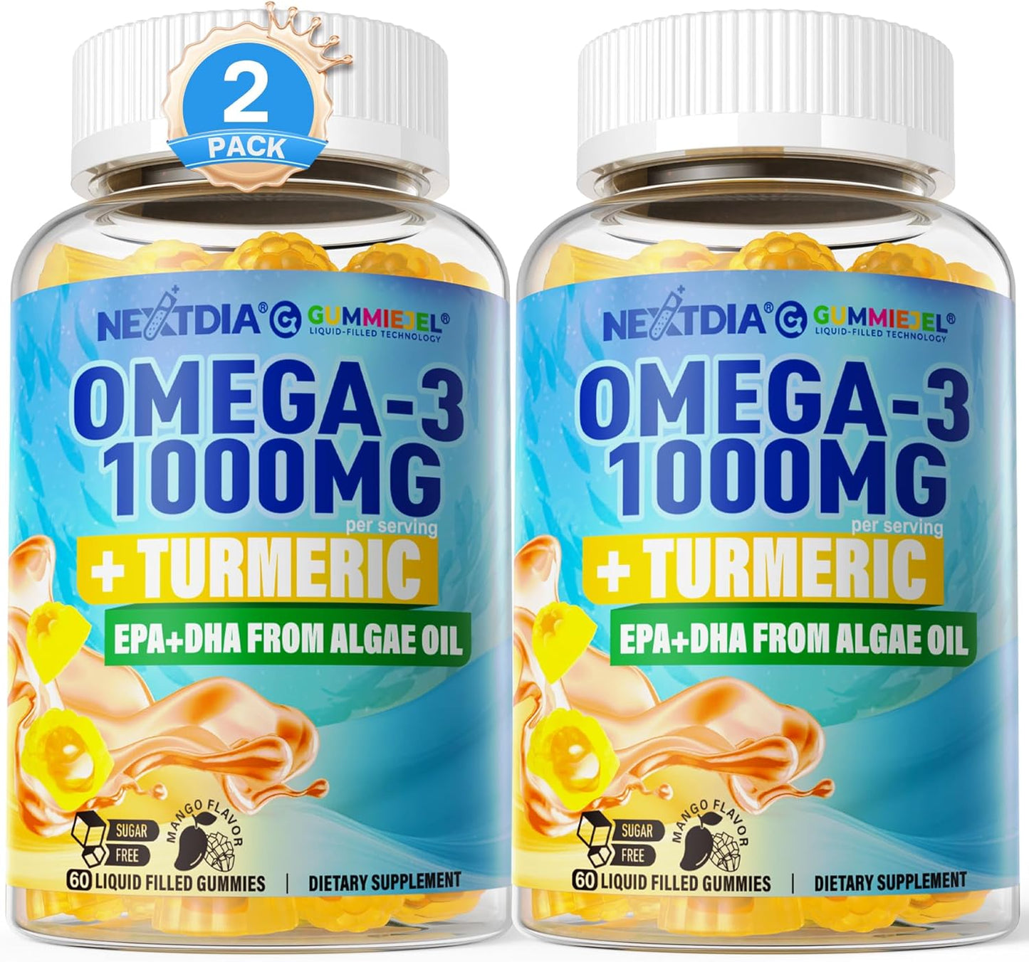 Vegan Omega-3 Gummies with Turmeric for Enhanced Comfort