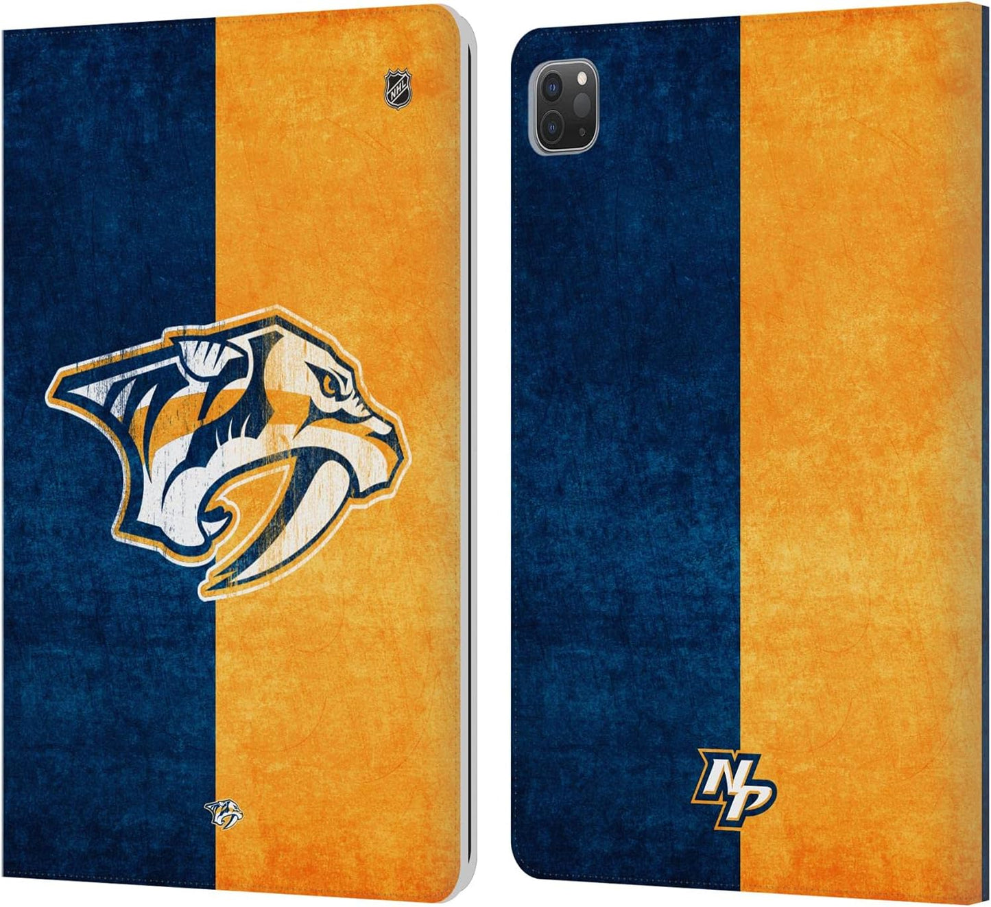 NHL Half Distressed Nashville Predators Leather Wallet Case for iPad