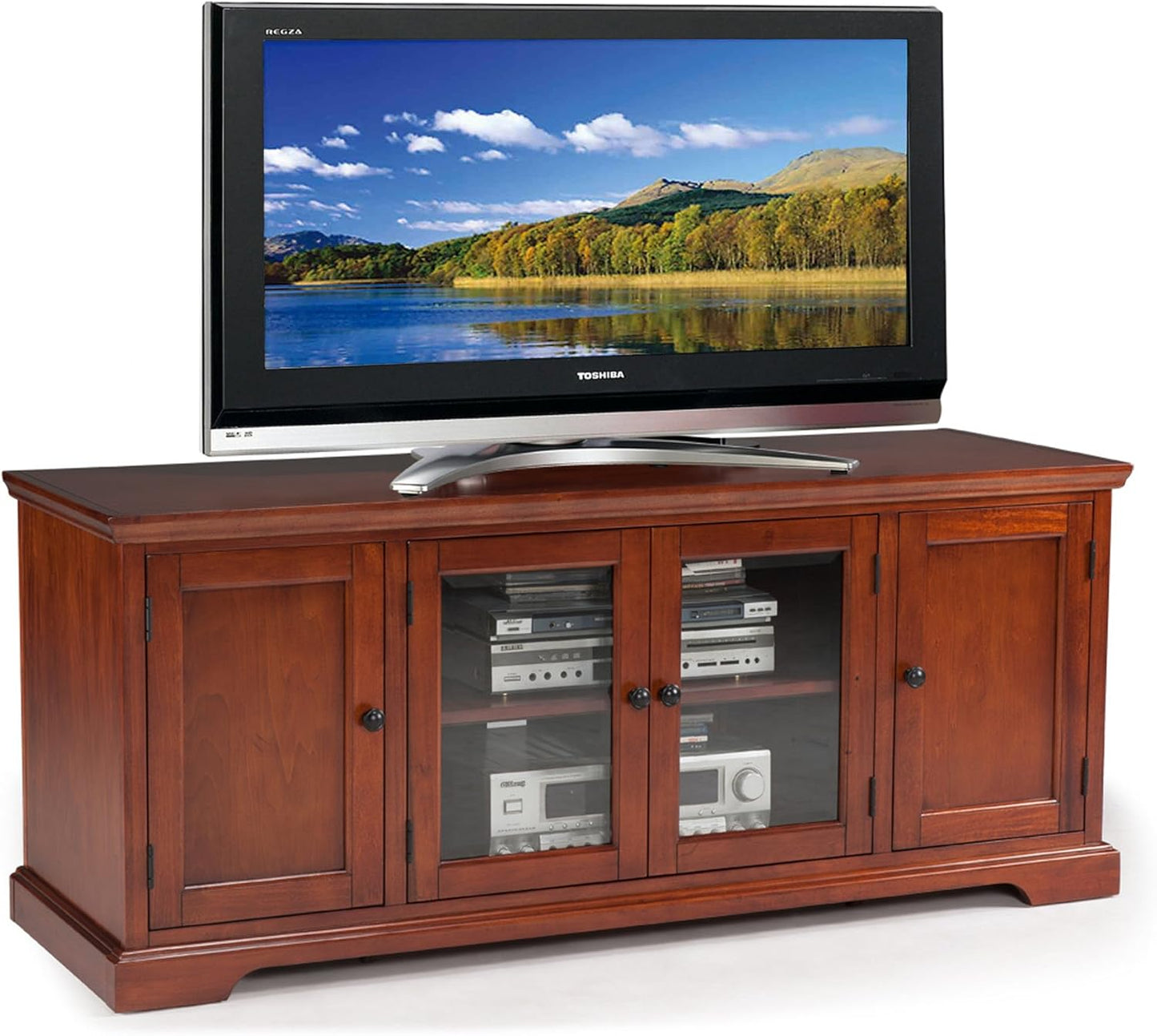 Leick Home 87360 TV Stand - Stylish Storage for 65 TVs!