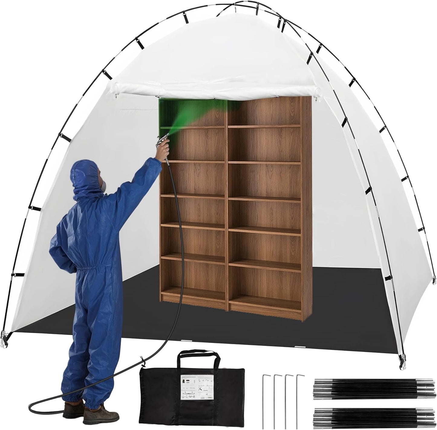 Portable Paint Booth Tent for Large-Scale Spray Painting Projects