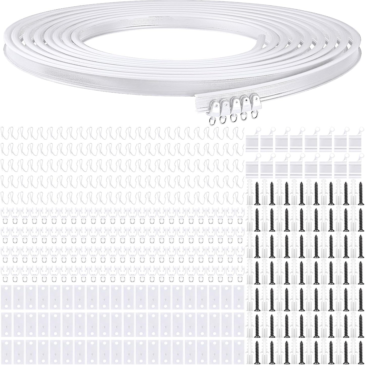 Flexible Ceiling Curtain Track for RV - 65.6ft White