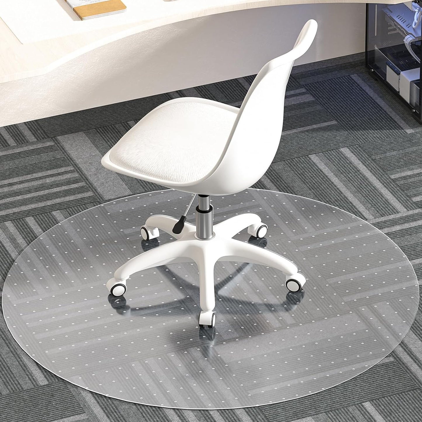 Office Chair Mat for Carpet - Clear and Thick 36 in Round Design