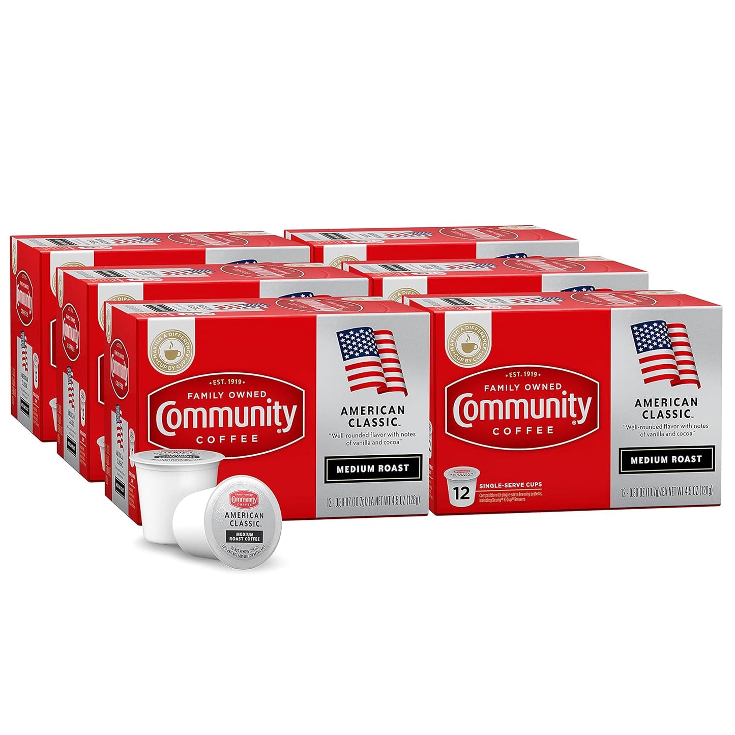 Community Coffee American Classic Pods - Medium Roast Delight