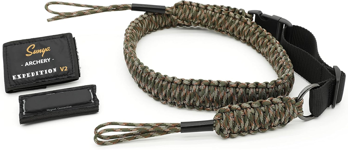 SUNYA Paracord Compound Bow Sling with Magnetic Connection System