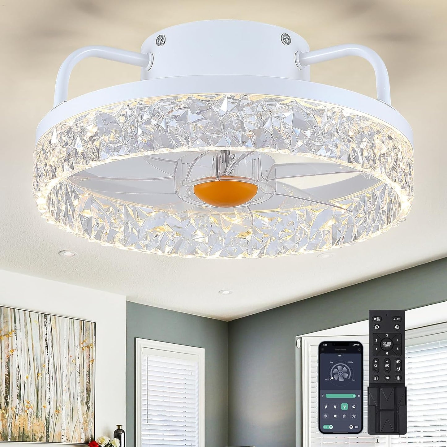 Bladeless Ceiling Fans with Lights and Remote for Modern Homes