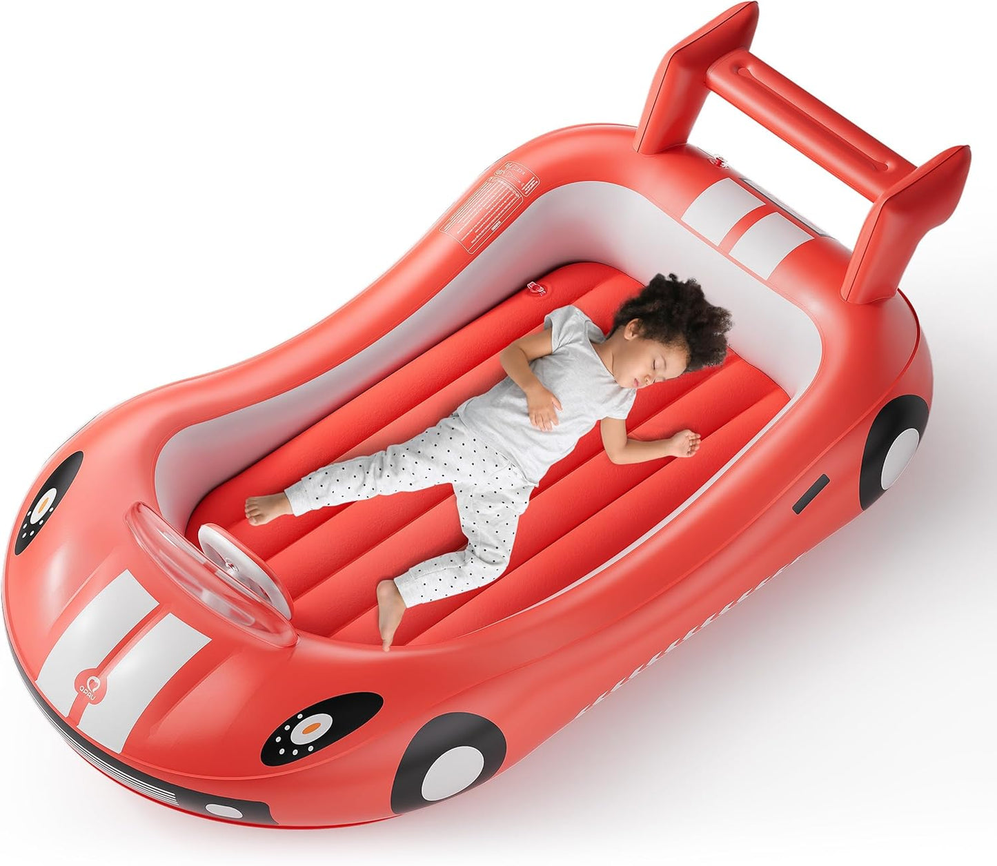 QPAU Blow up Inflatable Toddler Travel Bed with Sides for Kids