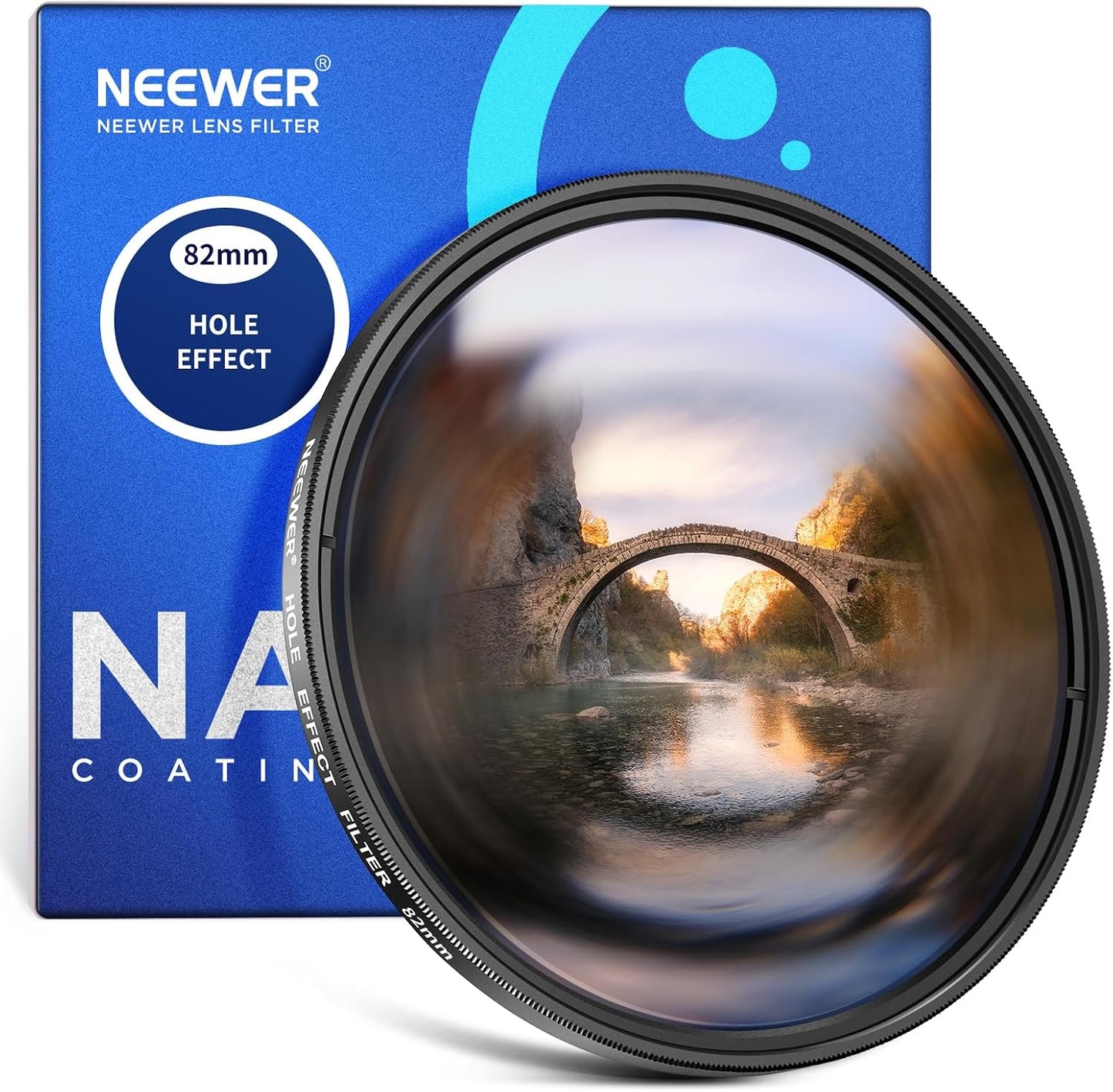 NEEWER 82mm Spiral Halo Camera Lens Filter for Stunning Effects