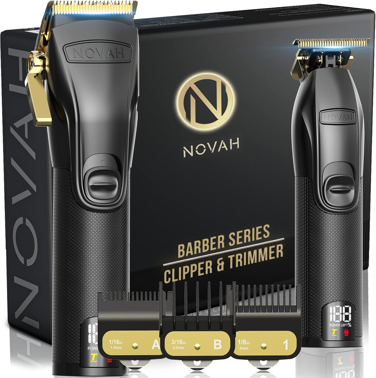 Novah Professional Hair Clippers for Men - Ultimate Barber Kit