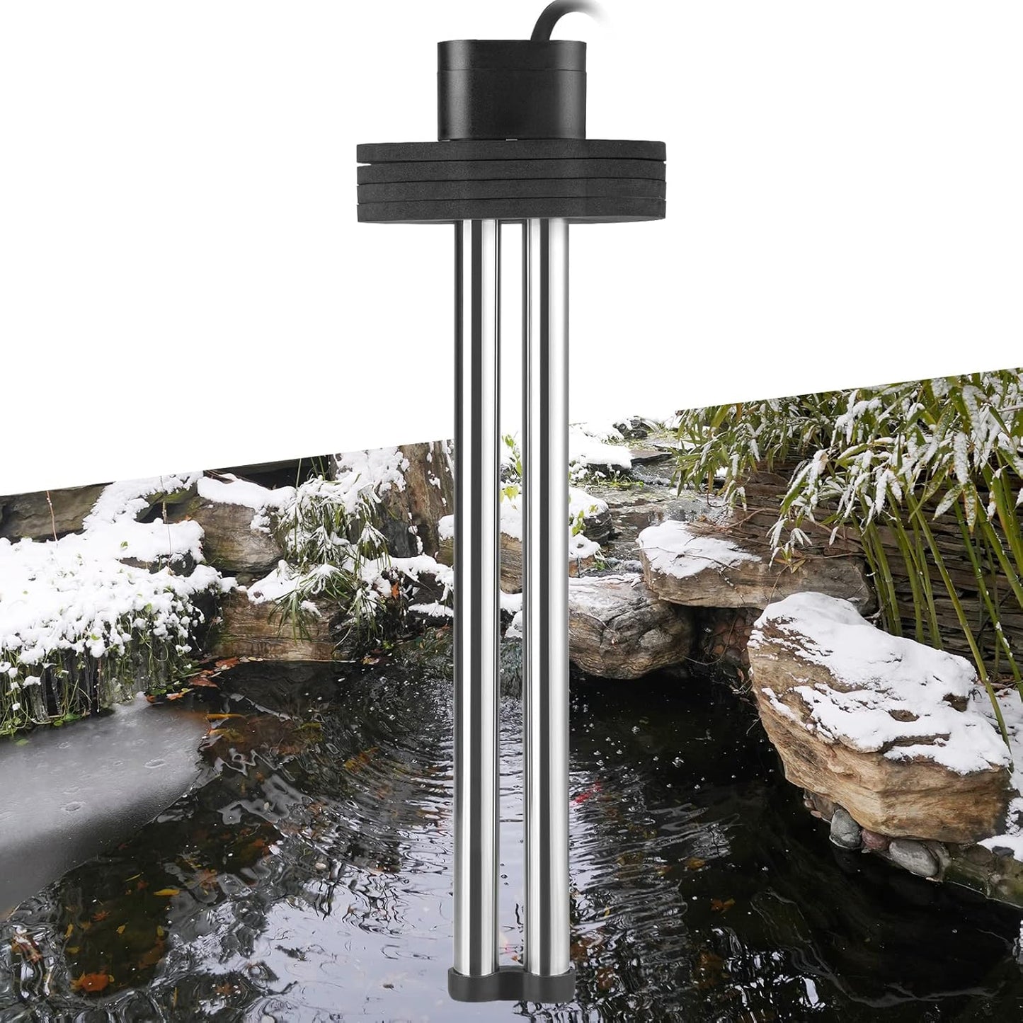 HITOP 600W Pond De-Icer - Long Cable & Floatable Foam