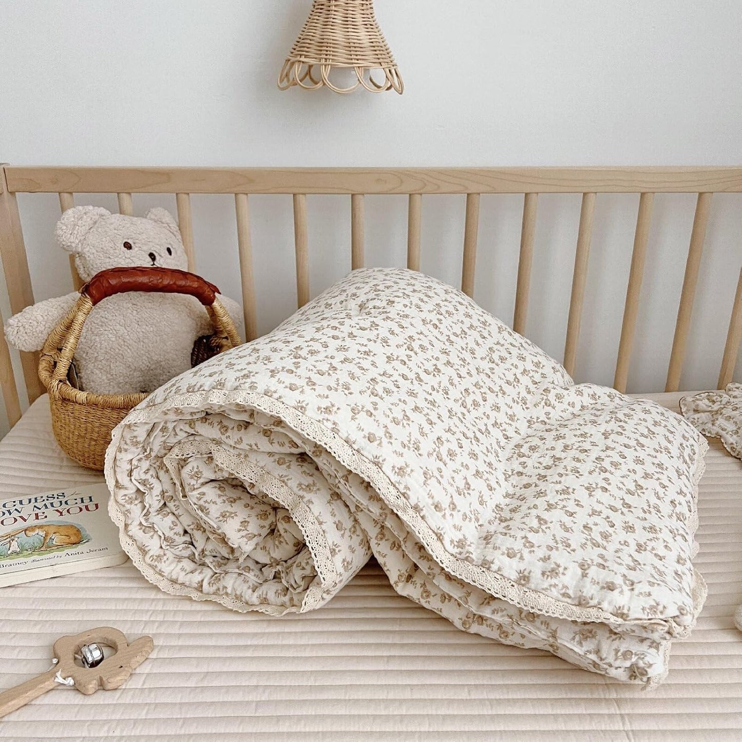 Carmine Flower Toddler Blanket for Kids by BuLuTu - Soft & Cute