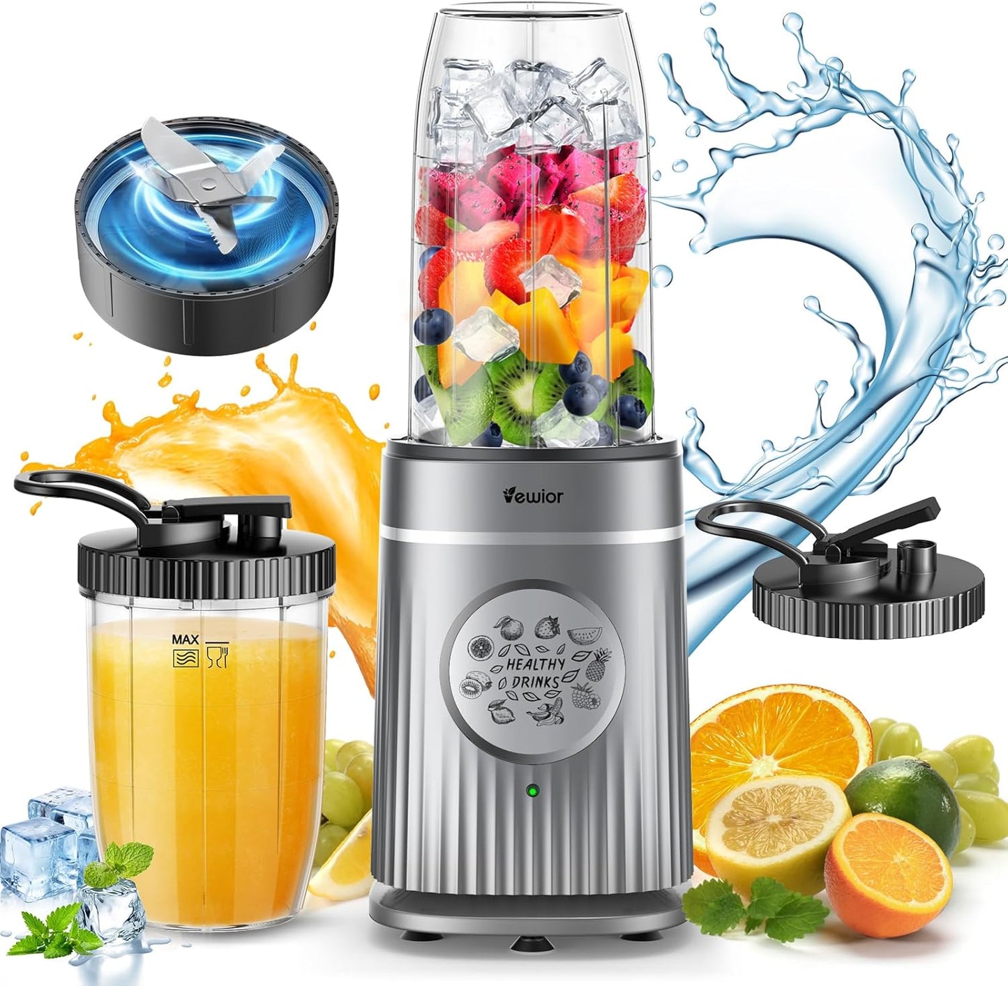 1500W VEWIOR Smoothie Blender - Blend on-the-go!