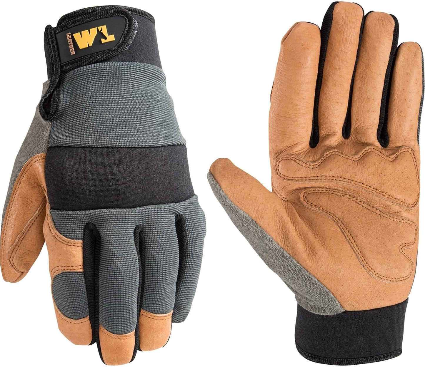 Wells Lamont Heavy Duty Work Gloves, Large, Gray