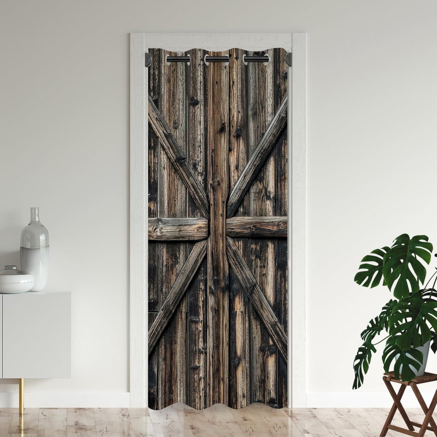 Rustic Farmhouse Blackout Door Curtain: Privacy & Style! 42 x 80
