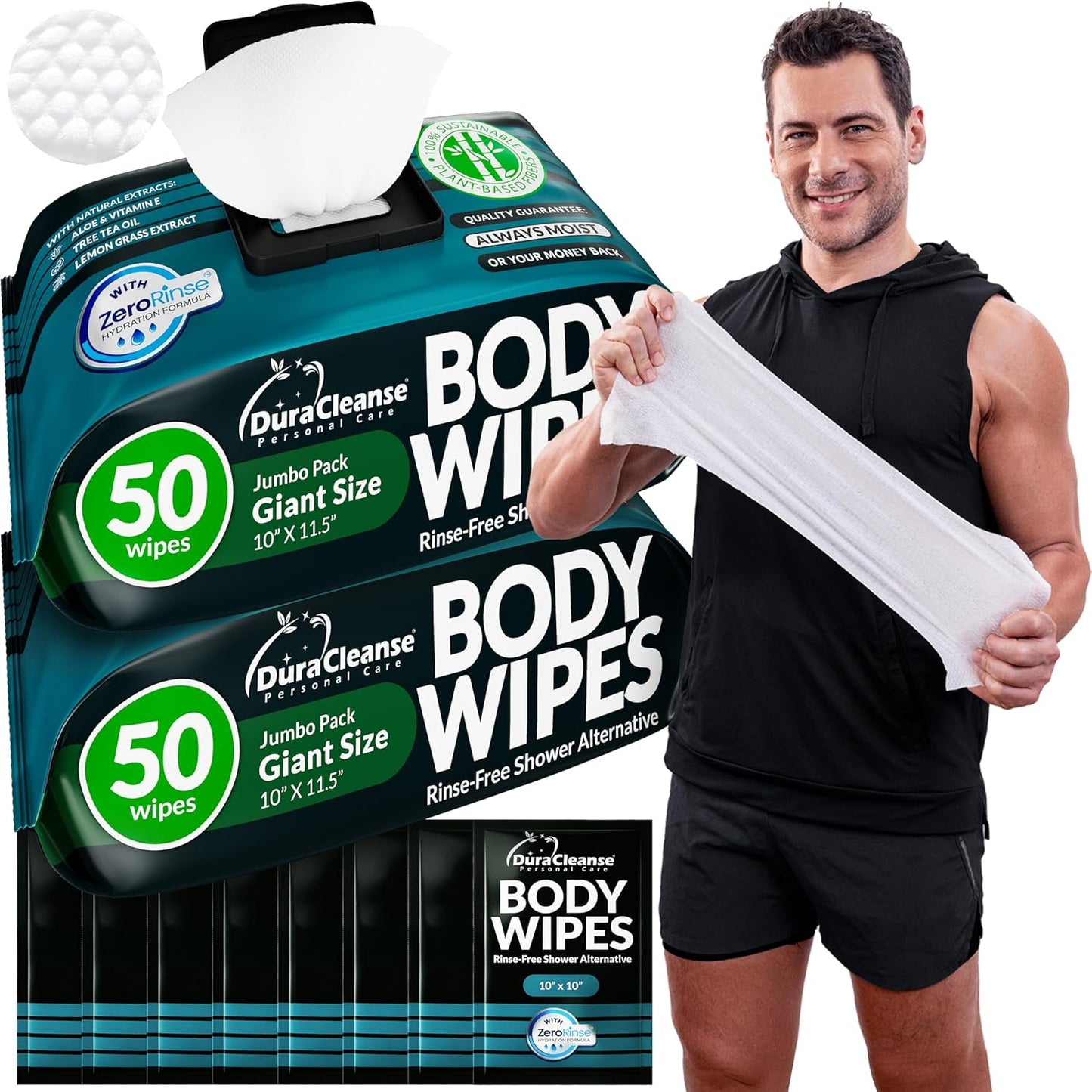 Duracleanse Body Wipes for Men - Ultimate On-the-Go Clean