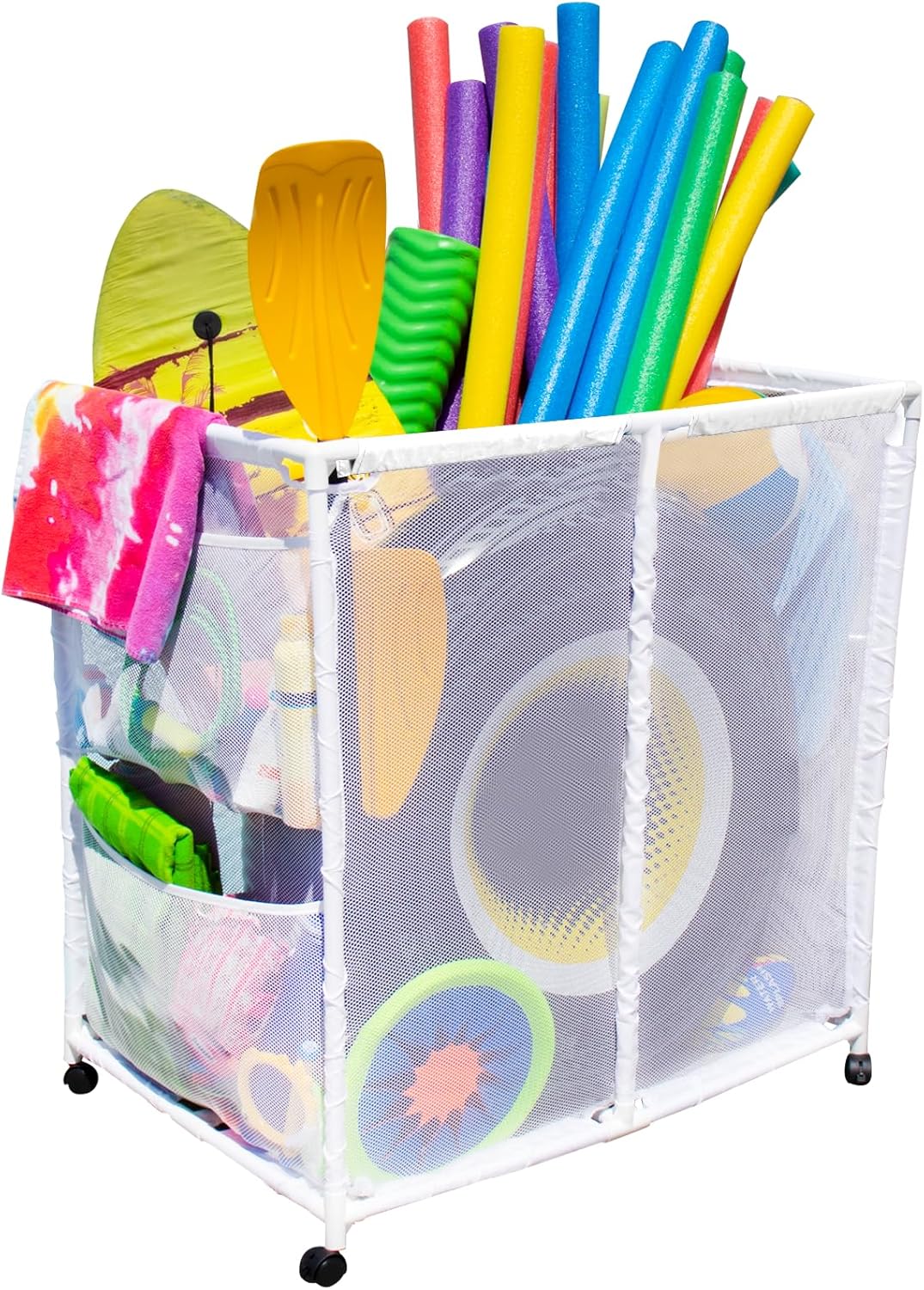 Essentially Yours Pool Floats Organizer Storage Bin for Easy Use