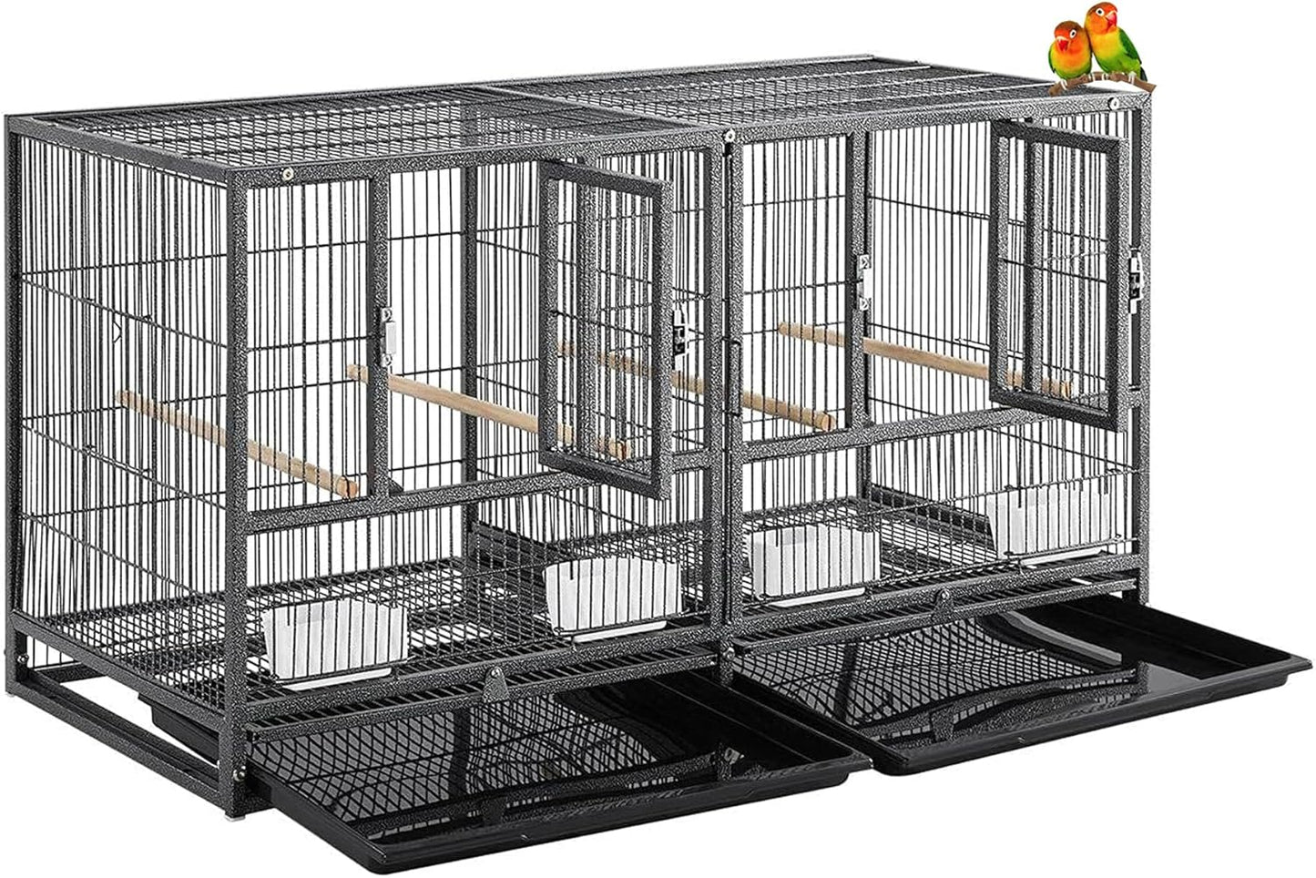 Combo Stacker Center Divided Breeder Cage for Small Birds