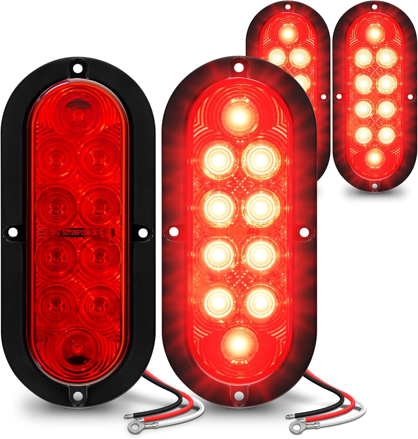 TRUE MODS 6 inch Red Oval LED Trailer Tail Light Kit Review