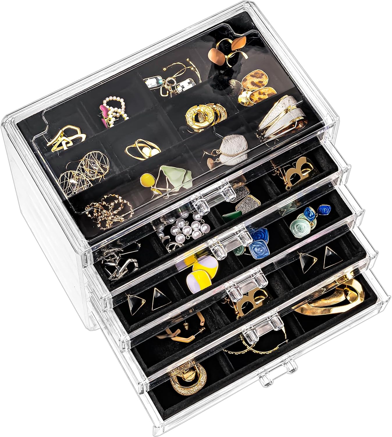 ProCase Earring Holder Organizer Jewelry Box with 5 Drawers