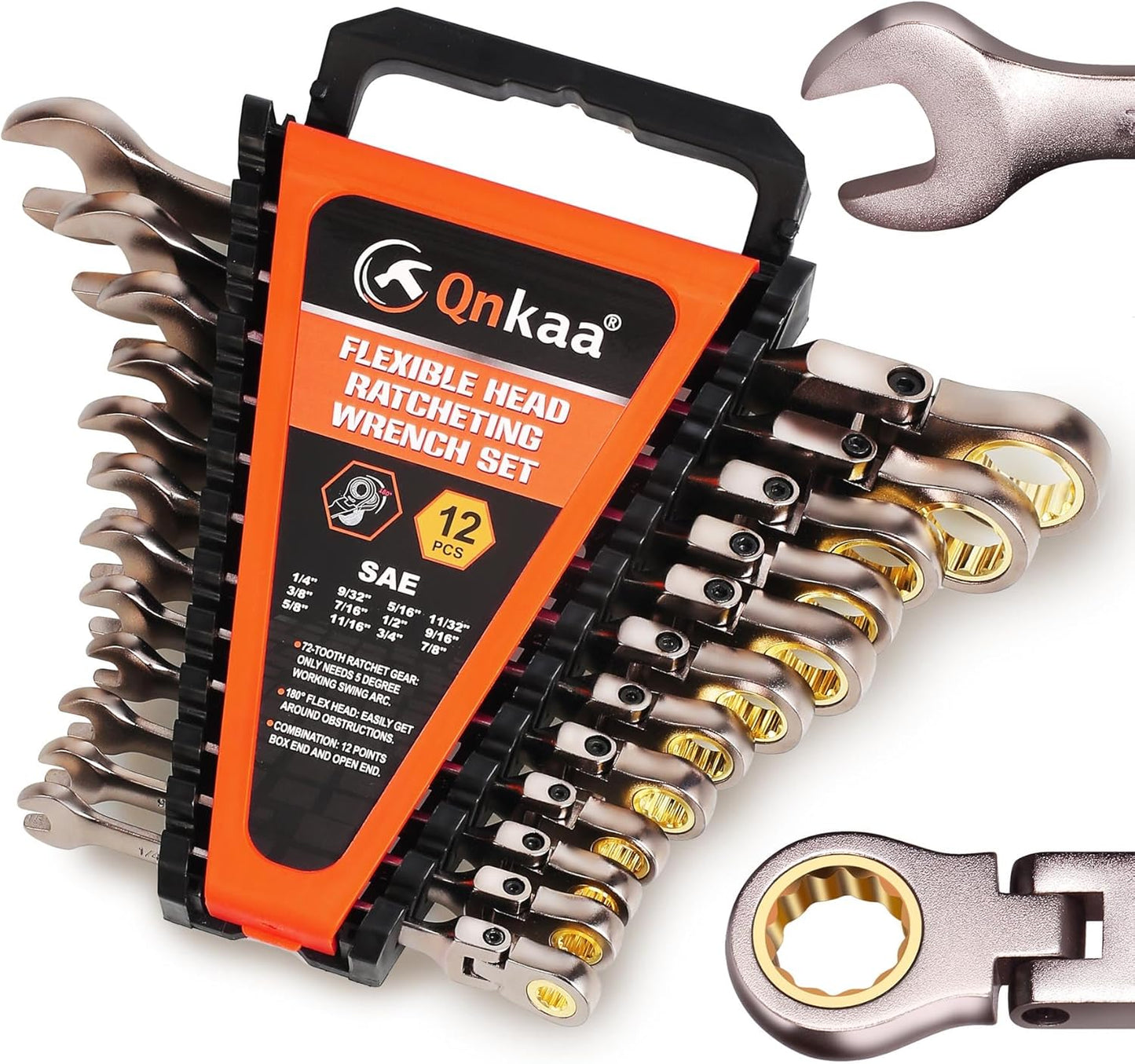 12pcs Flexible Ratchet Wrenches Set for Precision and Durability