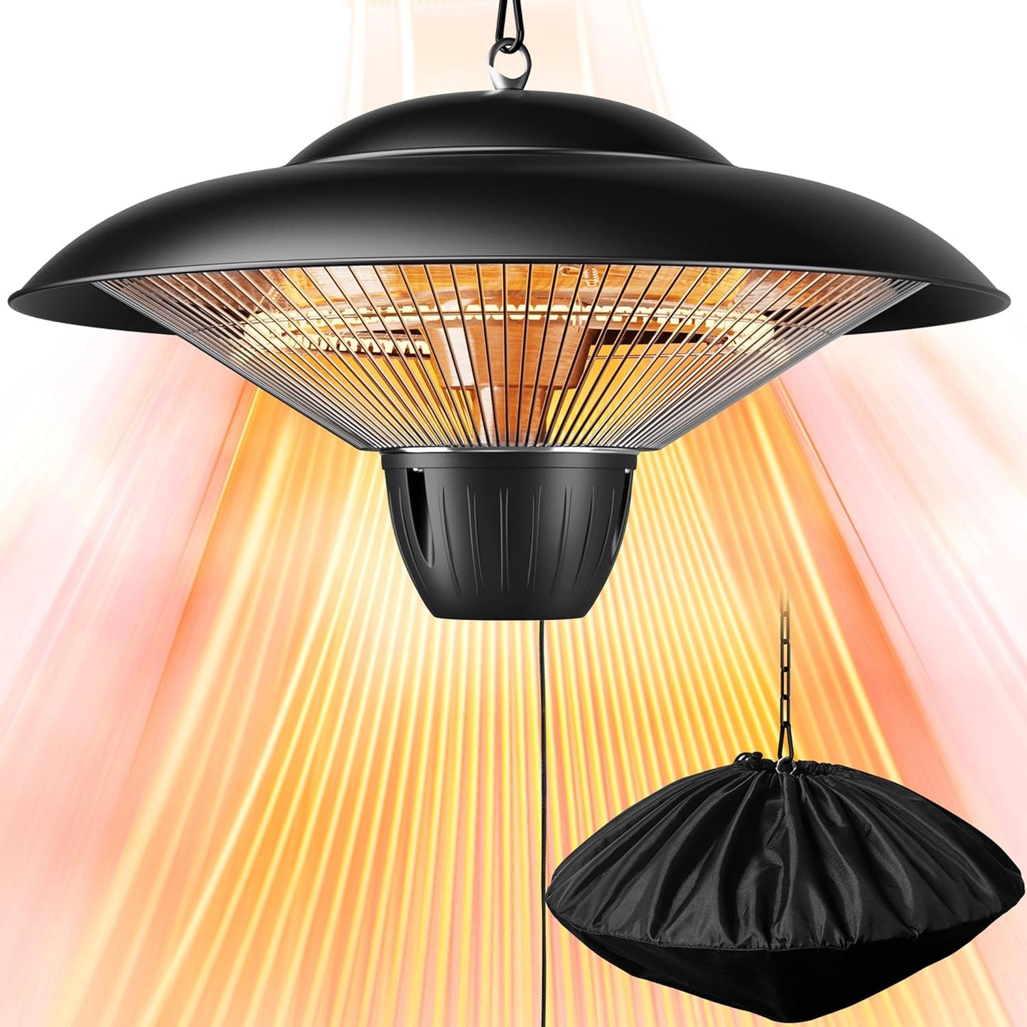 1500W Electric Infrared Hanging Patio Heater for Outdoor Use
