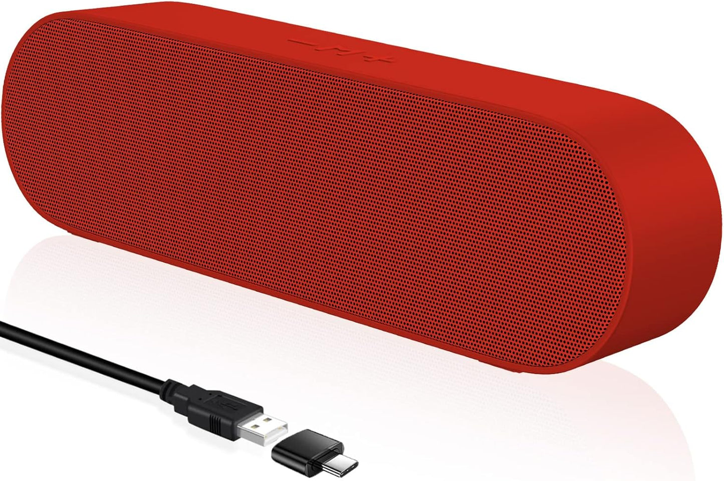 Crystal Clear PC Speakers w/ Loud Volume & USB-C Adapter