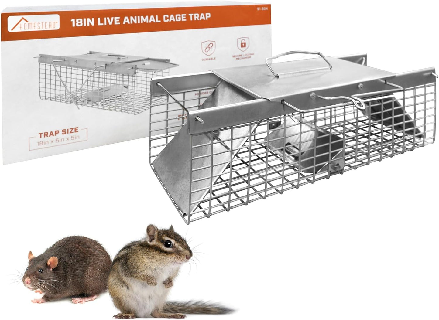 HOMESTEAD Live Rat Trap for Squirrels, Chipmunks and More