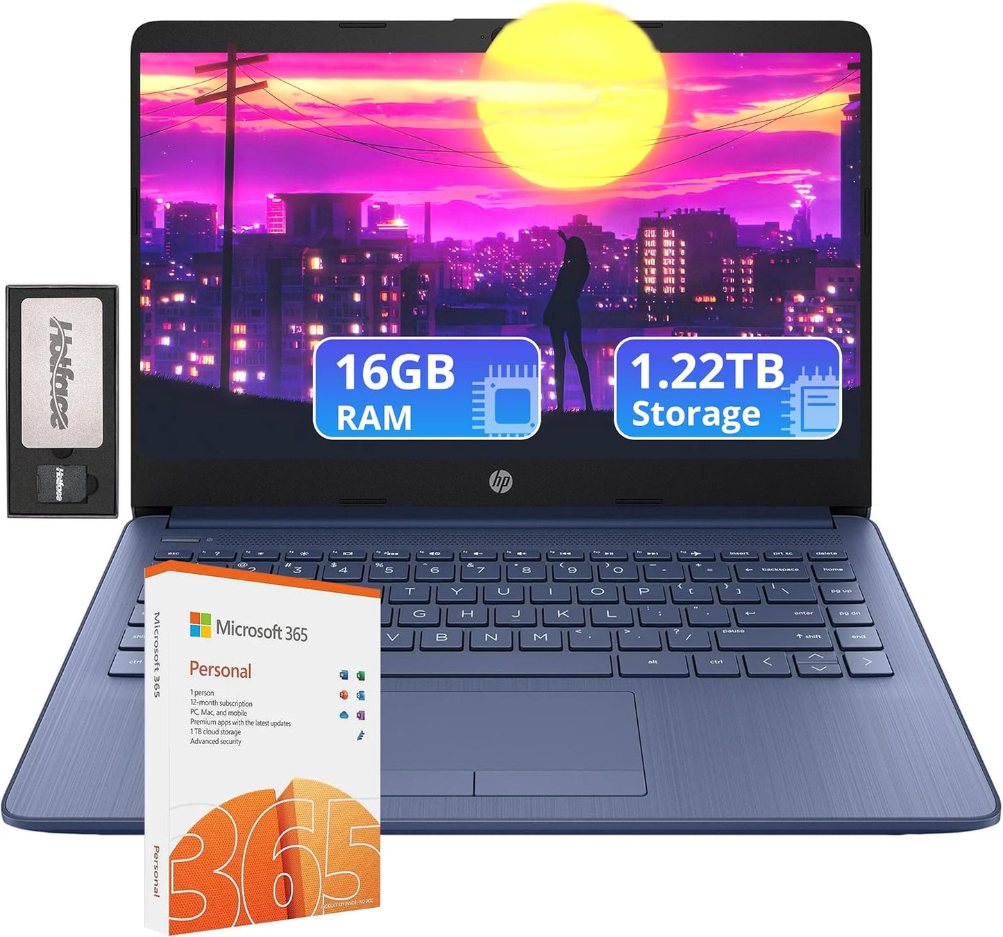 HP Flagship 14 HD Laptop with Office 365 and 16GB RAM