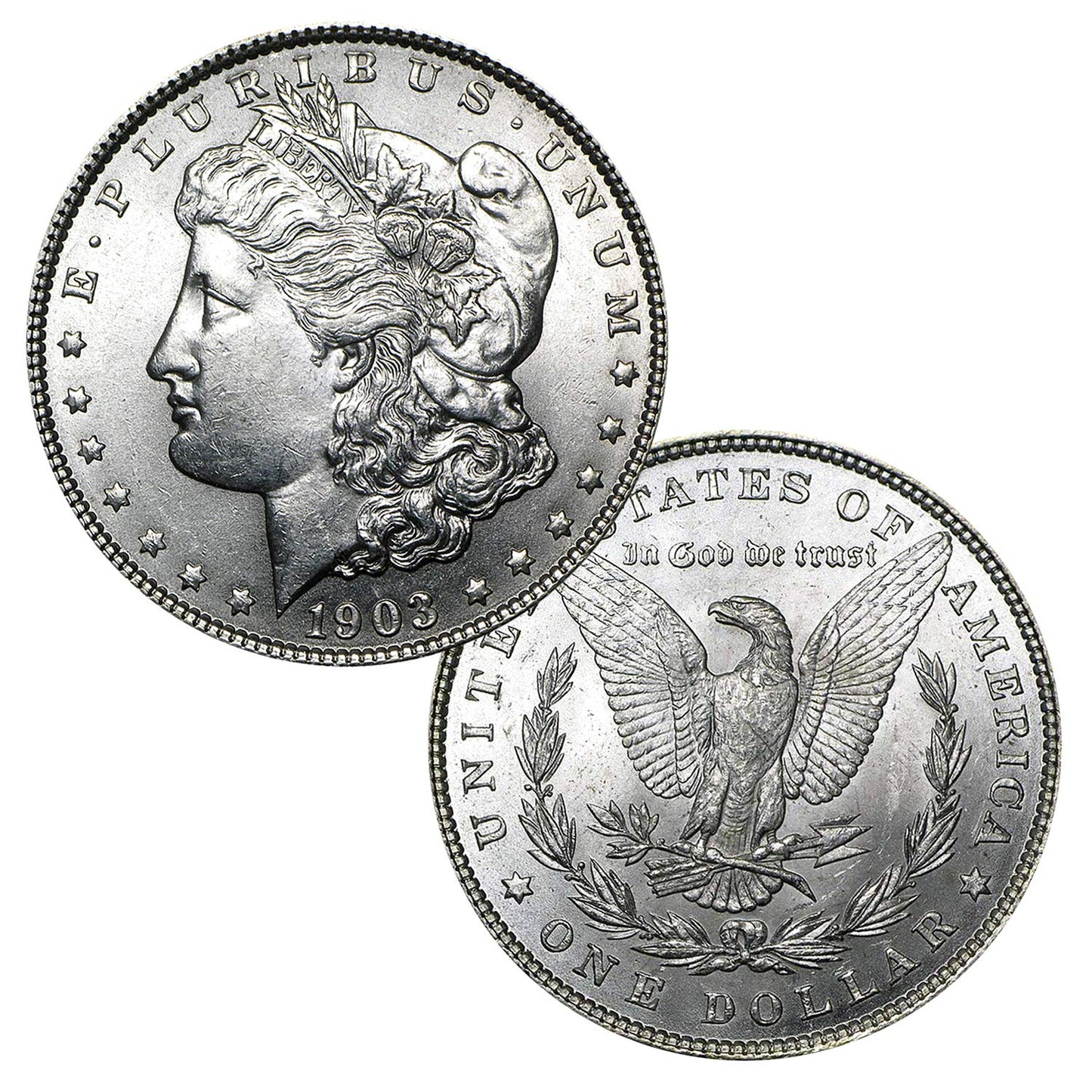 USA 1903 P Morgan 90% Silver Dollar Coin - Brilliant Uncirculated
