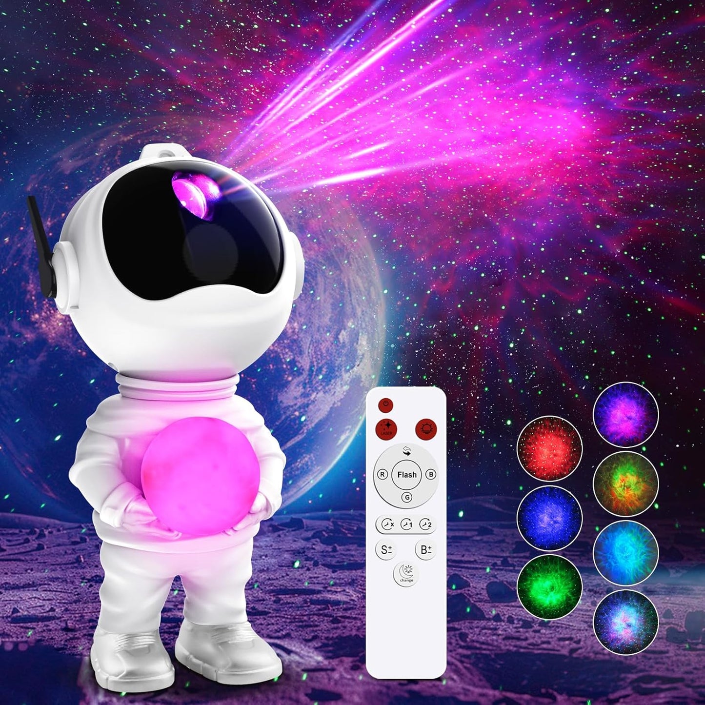 3-in-1 Star Projector & Moon Lamp Set - 33 Light Effects, Remote Control