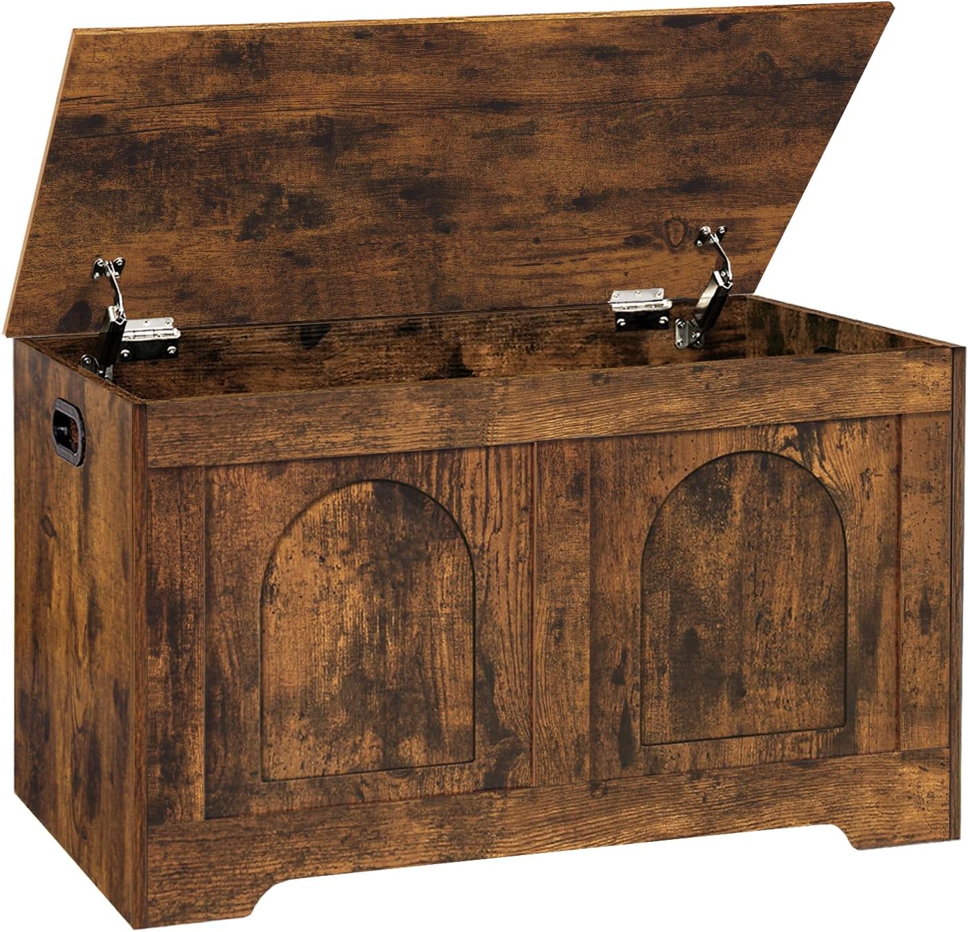 DINZI LVJ Storage Chest: Rustic Wooden Shoe Bench for Home