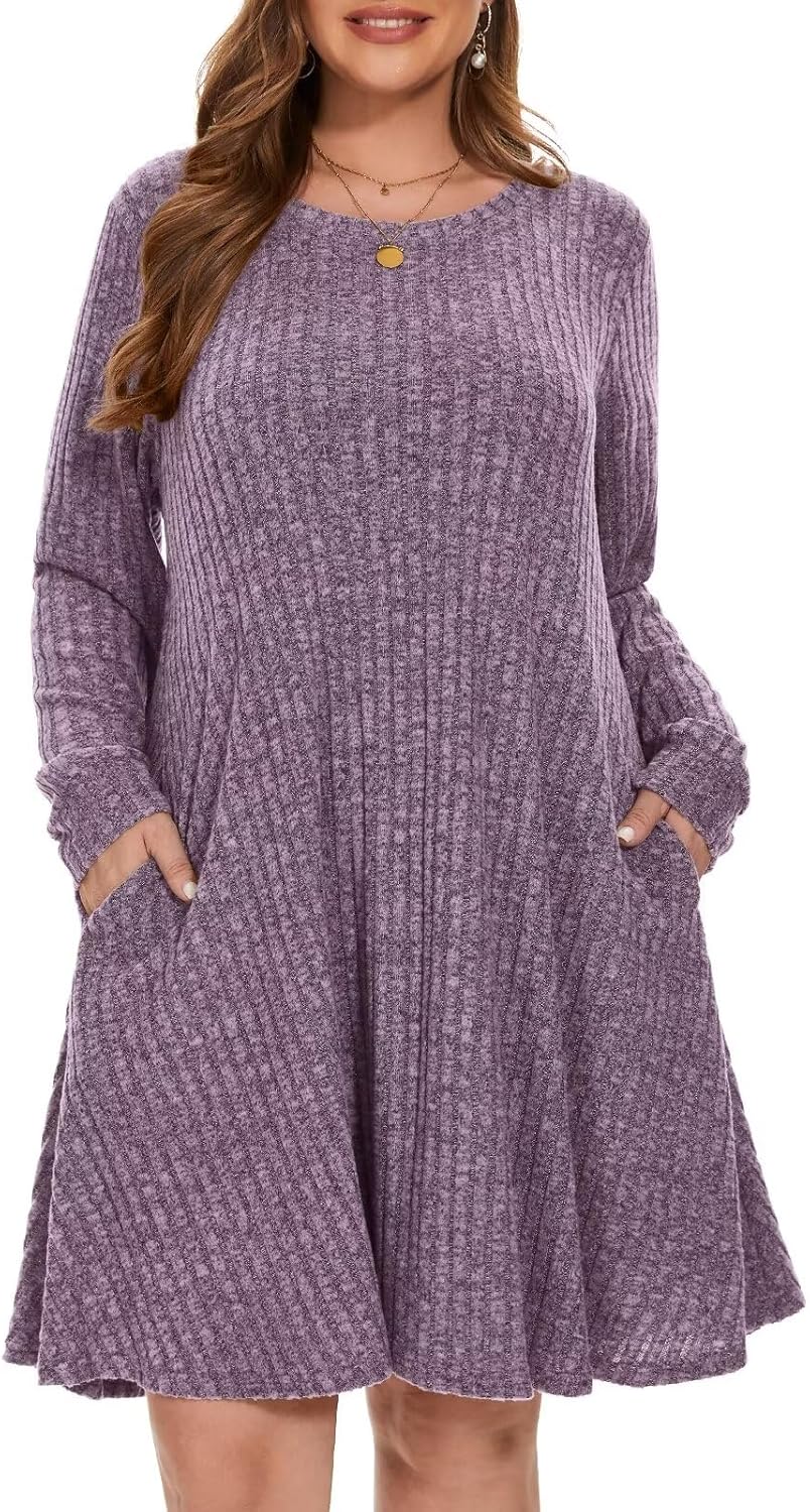 BELAROI Plus Size Sweater Dress for Fall and Winter Style