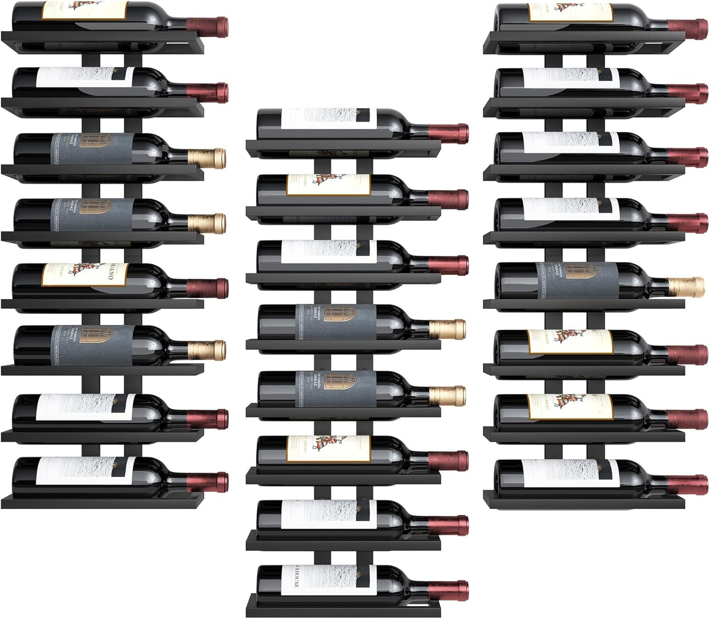 Sturdy 8 Tier Wall Mount Wine Rack for Stylish Storage Solutions