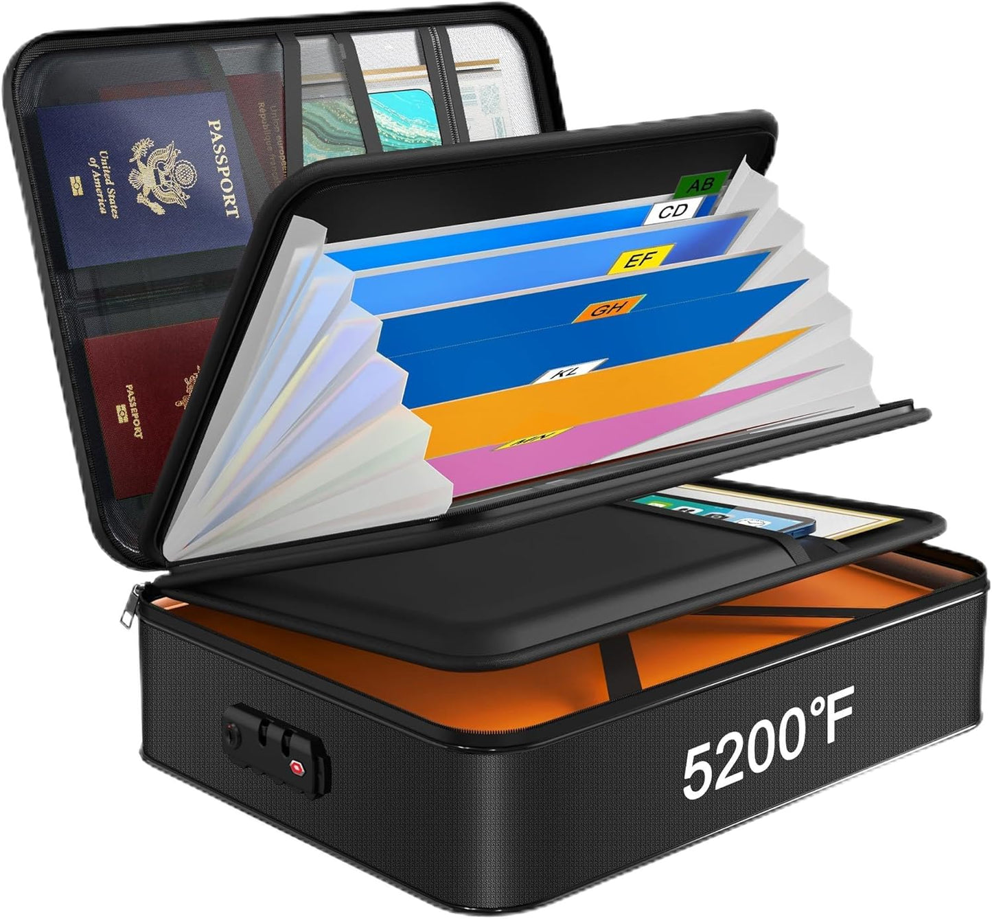 Fireproof Document Box for Safe Storage of Important Papers