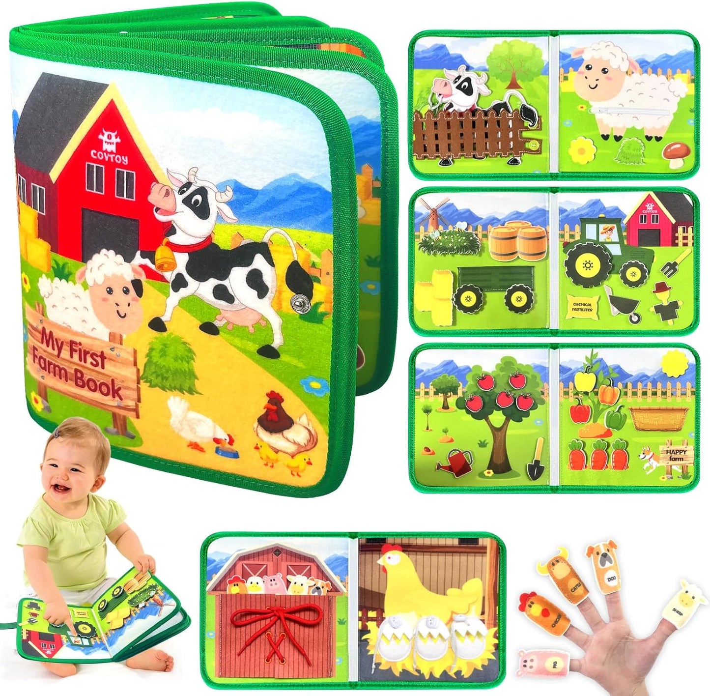 Montessori Busy Book for 1-3 Year Olds