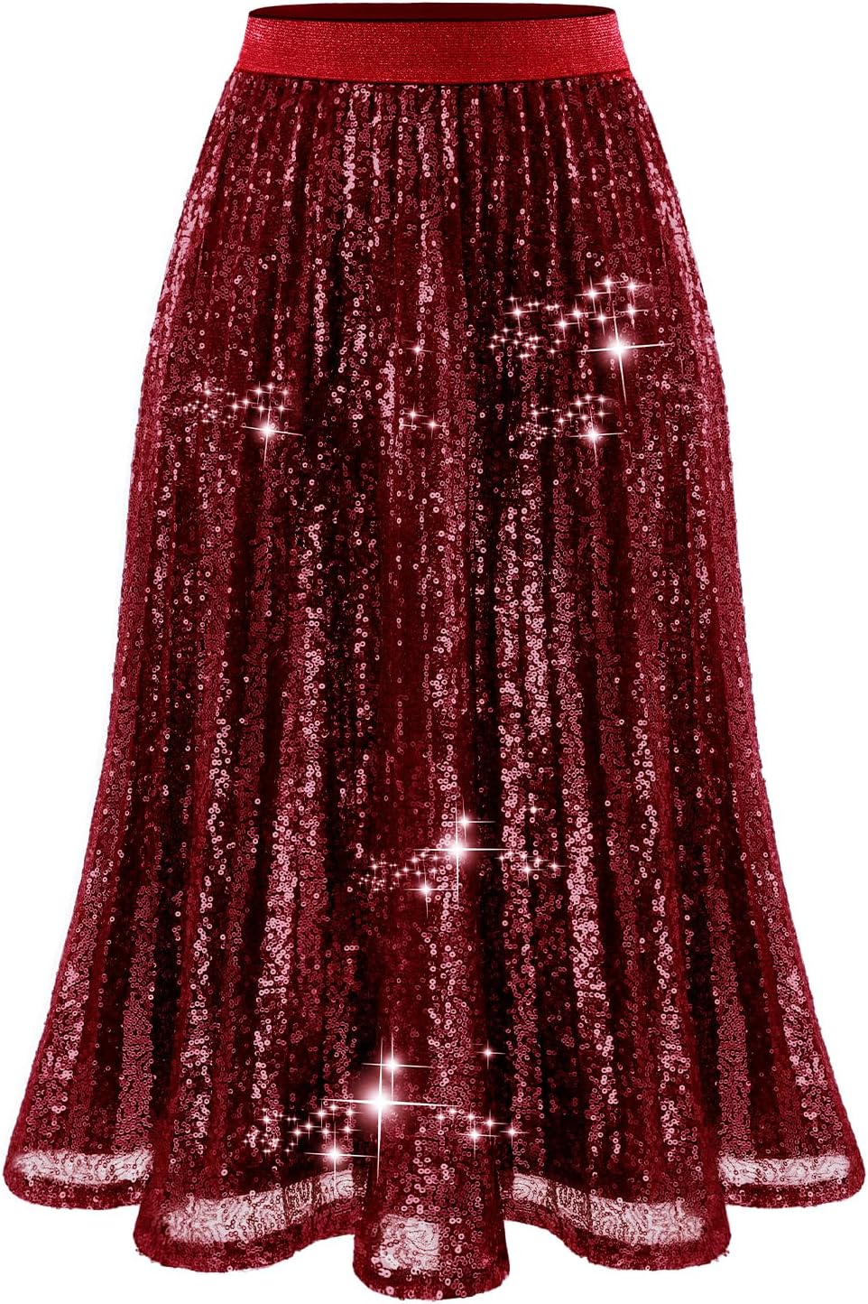 Bridesmay Sequin Skirt: Sparkle Pleated A-Line for Parties