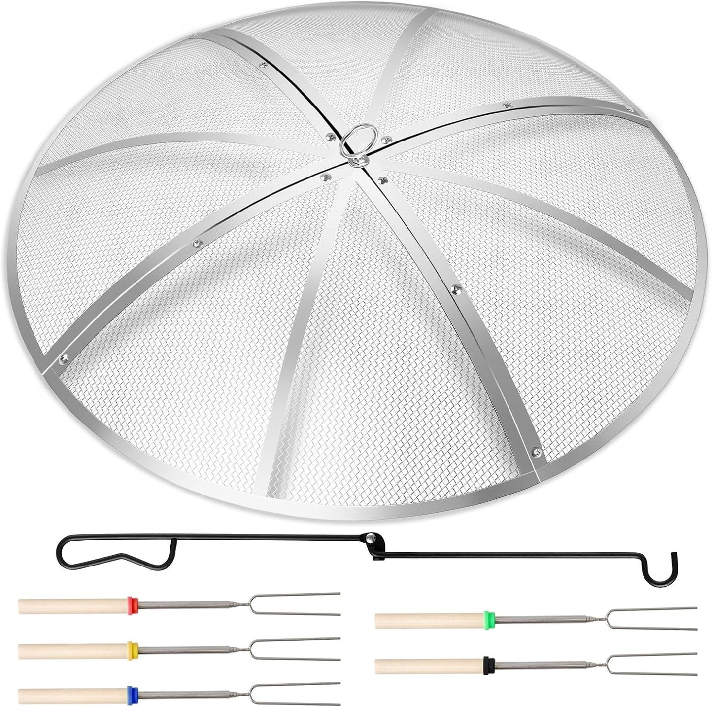 36 Inch Round Fire Pit Spark Screen for Safe Outdoor Fun