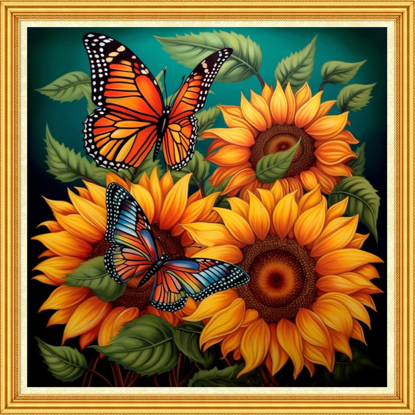 Foxhool Stamped Cross Stitch Kits for Beginners - Sunflower