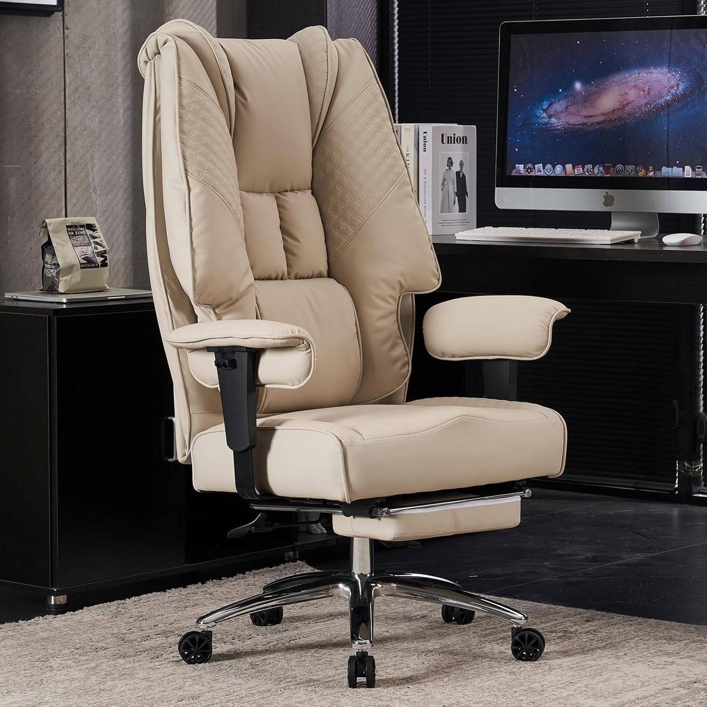 Big and Tall Office Chair 400lbs Wide Seat for Comfort