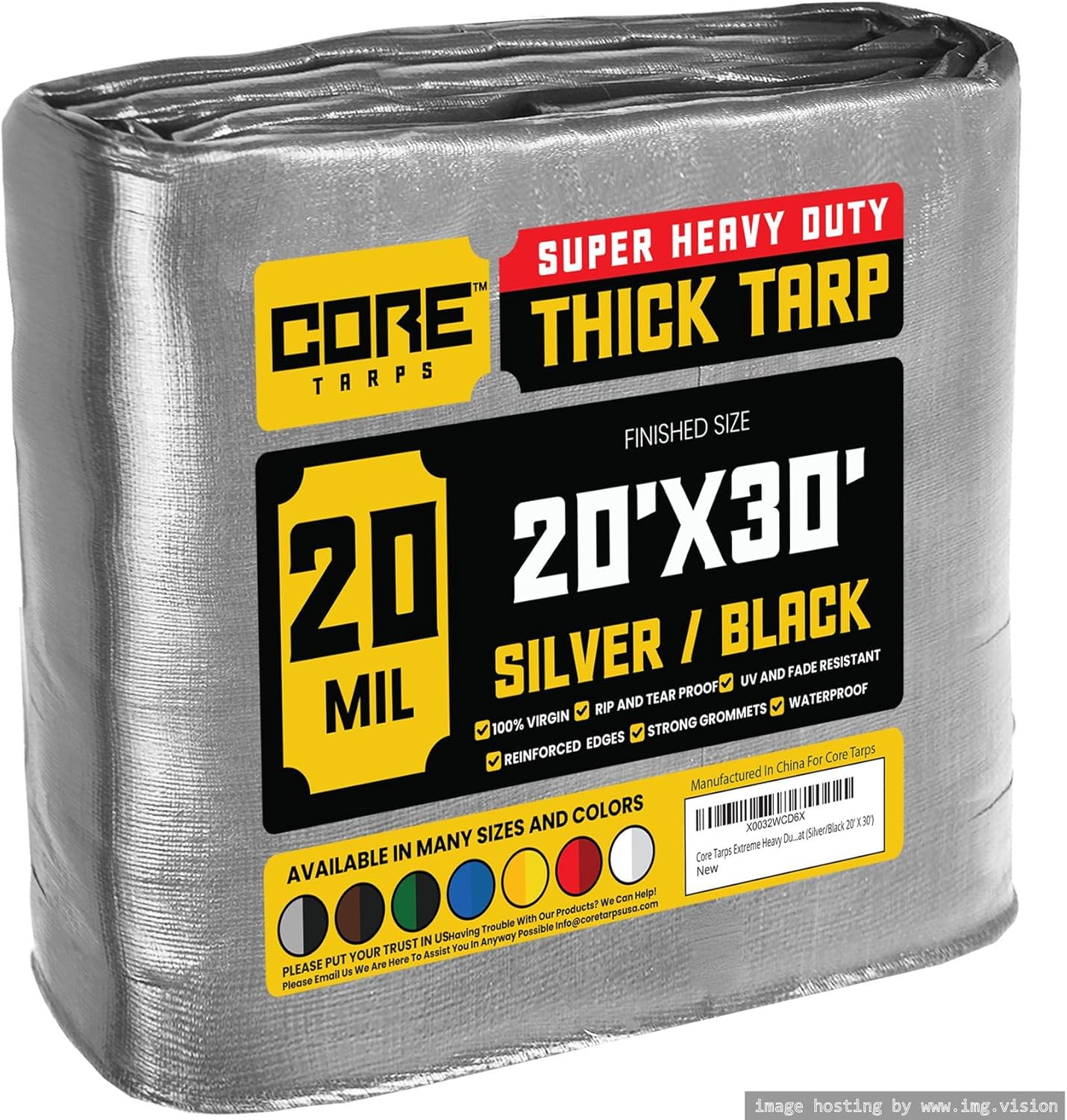 Core Tarps Extreme Heavy Duty 20 Mil Tarp Cover for All Uses