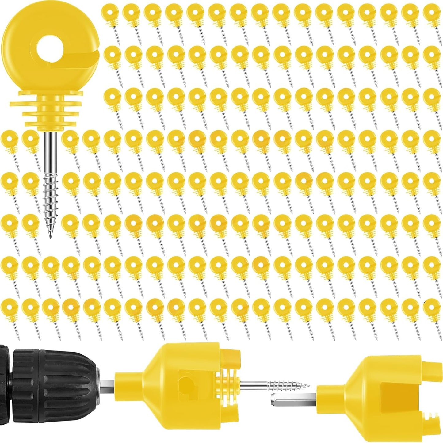 Sweetude Electric Fence Insulator Set for Secure Animal Fencing