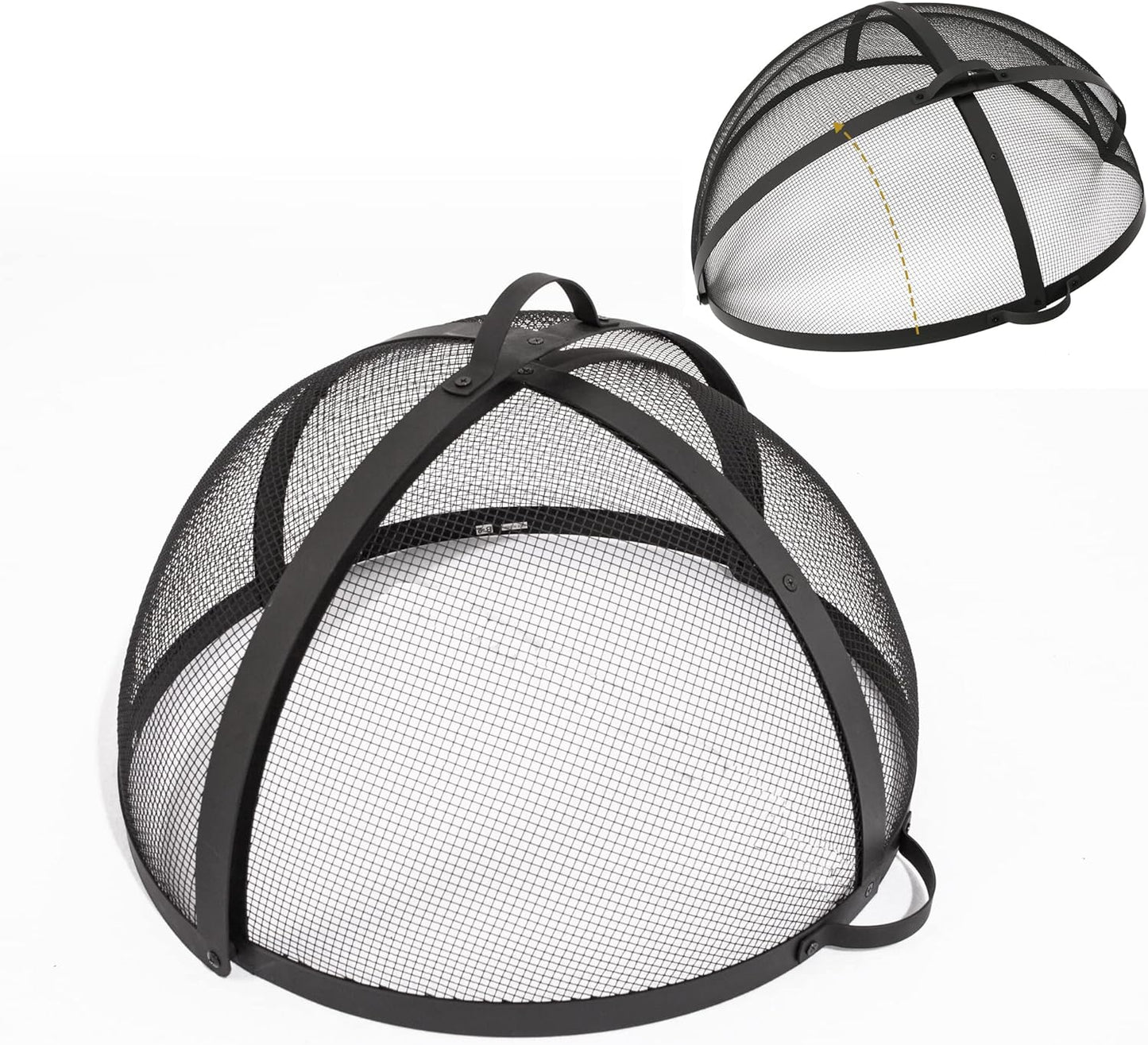 30In Round Fire Pit Spark Screen Cover for Outdoor Patio Use