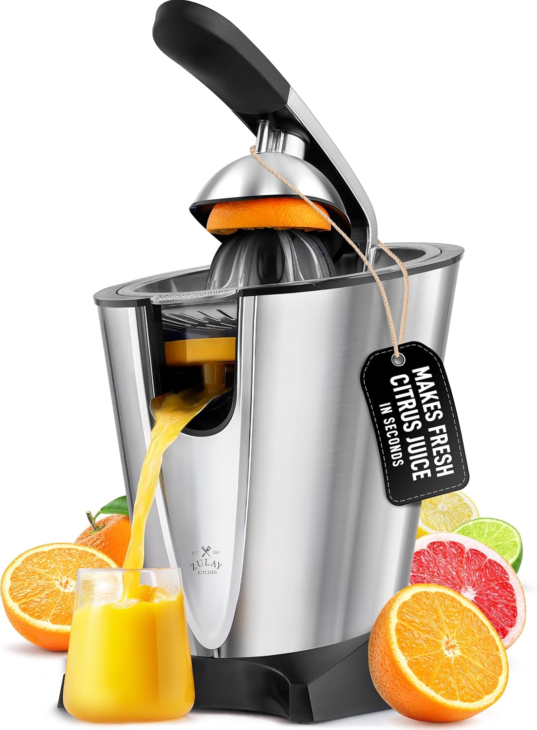Zulay Electric Citrus Juicer for Fresh Orange and Lemon Juice