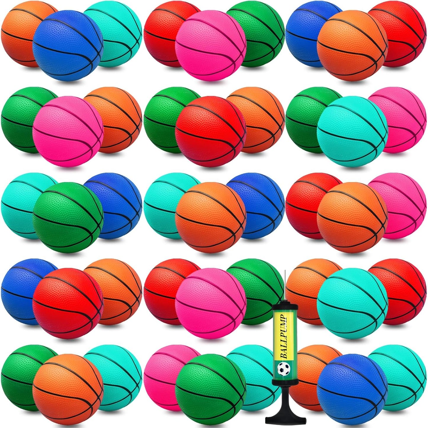 30Pcs 7 Inch Mini Basketball Balls for Fun Indoor Outdoor Play