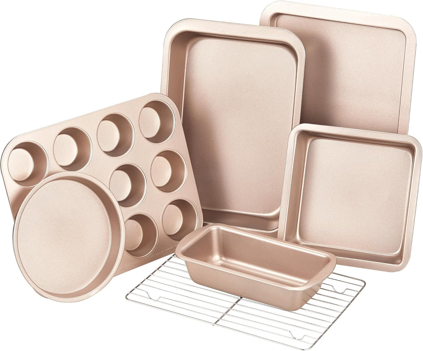 KITESSENSU Nonstick Bakeware Set - 7-Piece Baking Pans